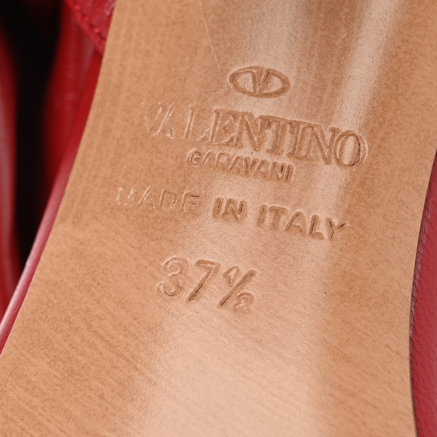 Valentino Garavani Calfskin Bow Heels 37.5 Rosso 7 of 9