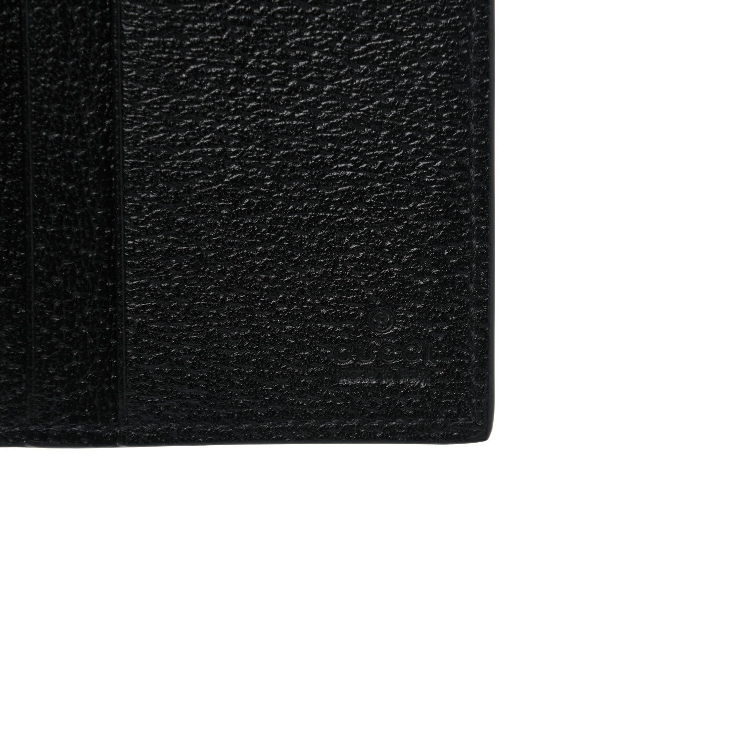 Gucci Calfskin Boar Effect GG Marmont Card Case Black 6 of 8