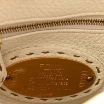 Fendi Cuoio Romano Selleria Mini Peekaboo Iconic Satchel White 7 of 13