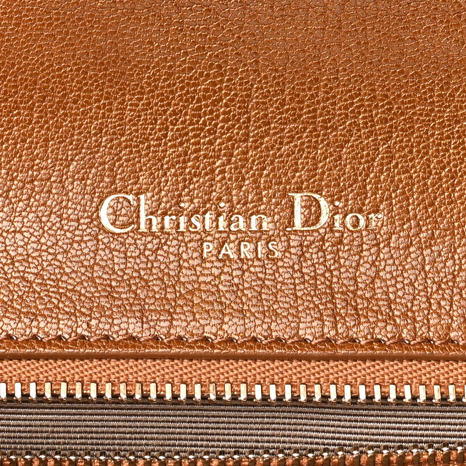 Christian Dior Grained Calfskin Medium Diorama Flap Bag Brown 6 of 10