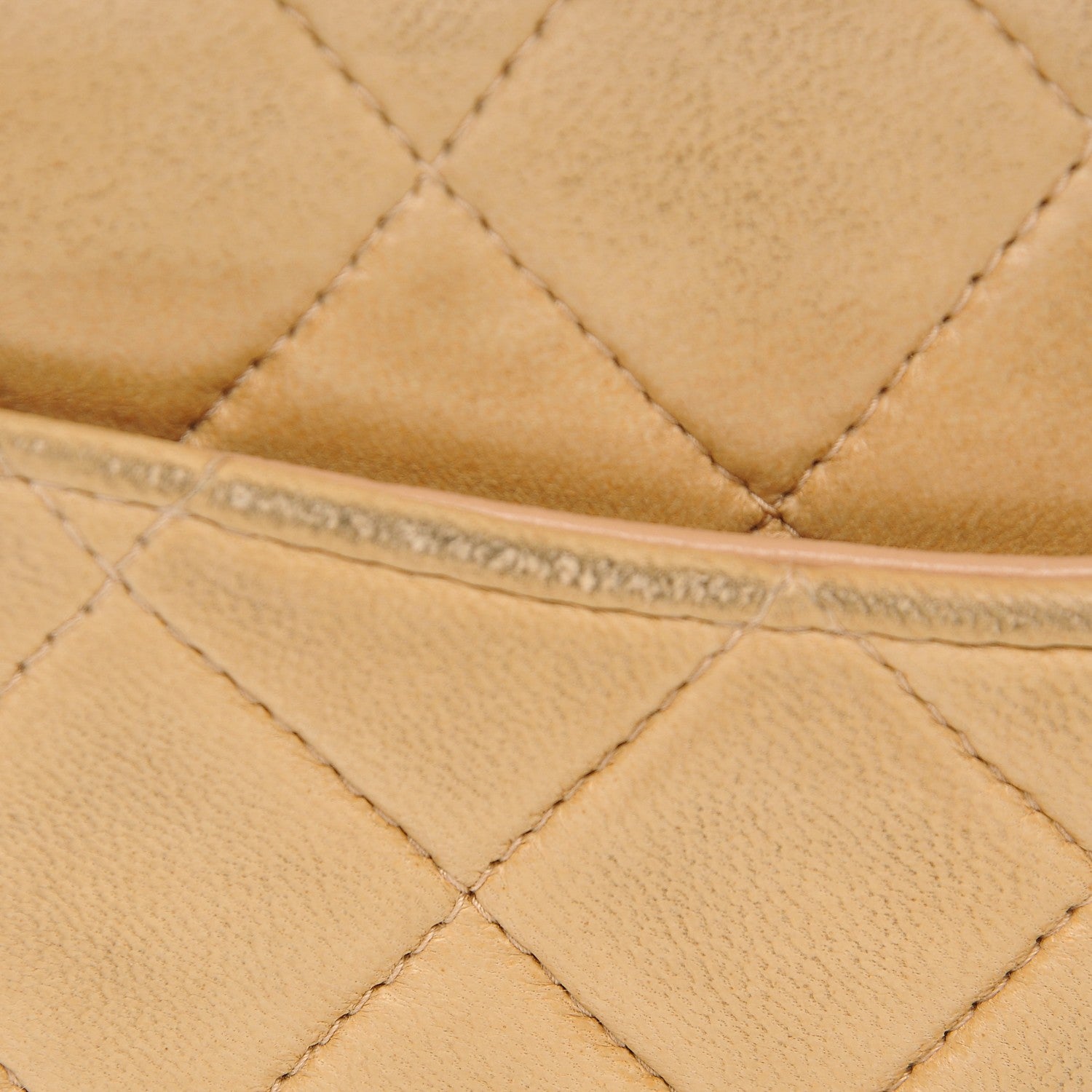 Chanel Lambskin Quilted Mini Square Flap Beige 9 of 14