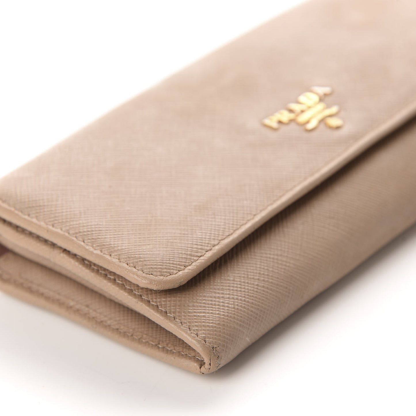 Saffiano Metal Continental Flap Wallet Cammeo