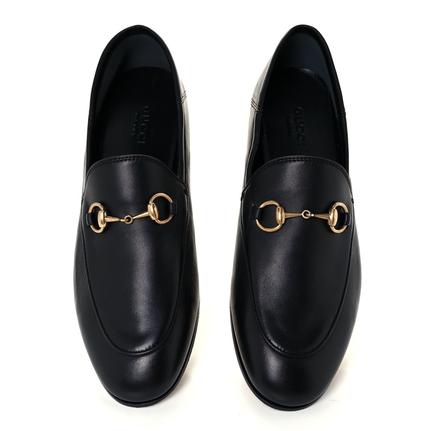 Gucci Lambskin Womens Brixton Horsebit Loafers 37 Black 5 of 11