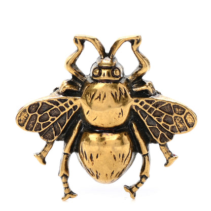 Gucci Metal Enamel Bee Ring 6 Aged Gold 1 of 4