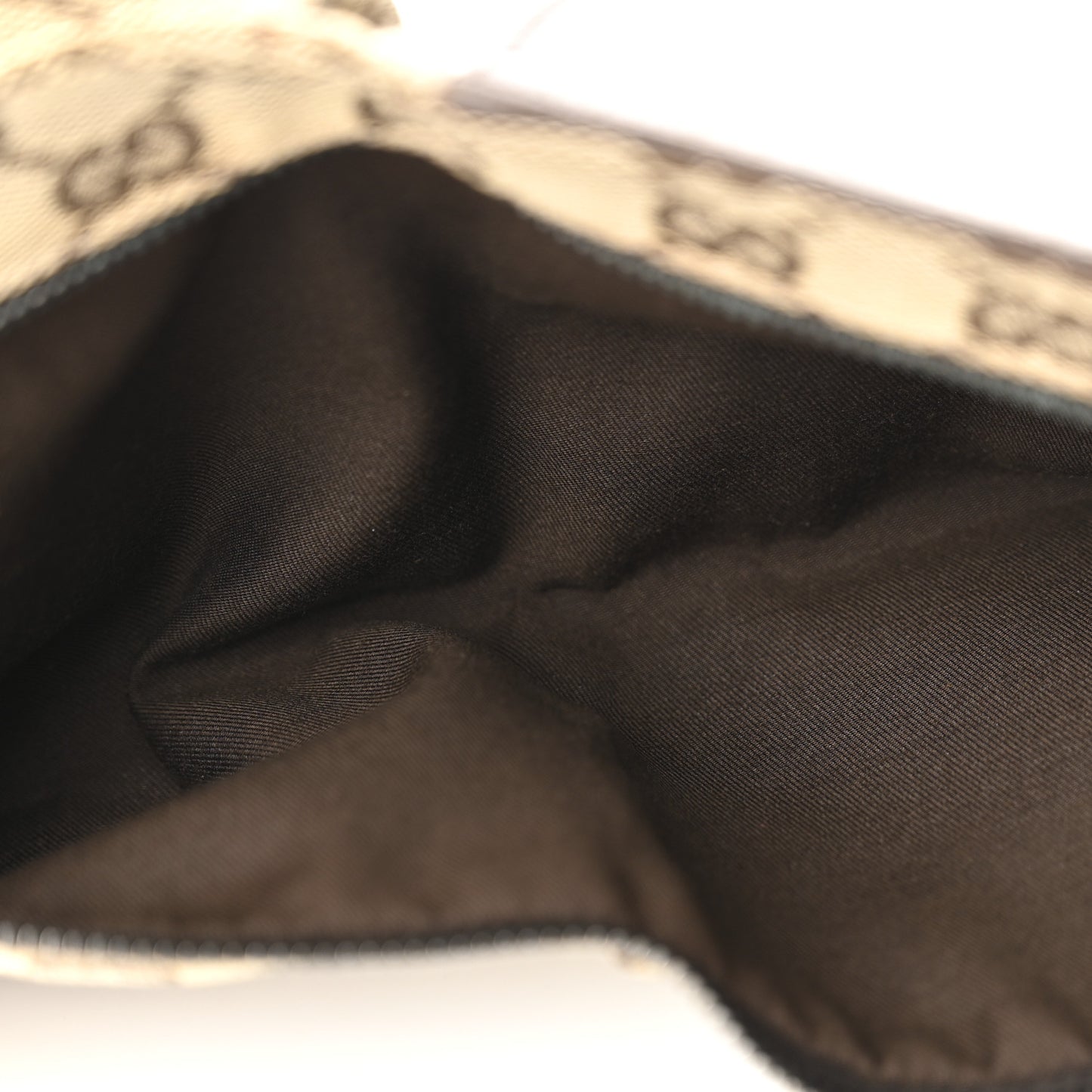GG Monogram Web Double Pocket Belt Bag Dark Brown