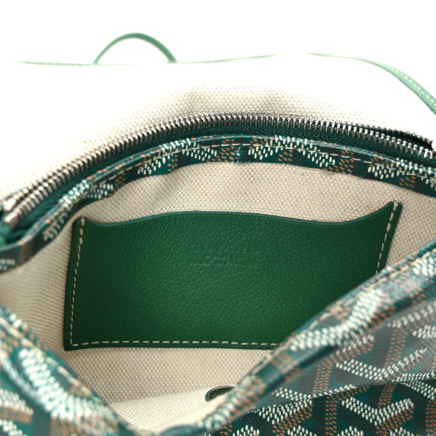 Goyardine Plumet Wallet Clutch Green