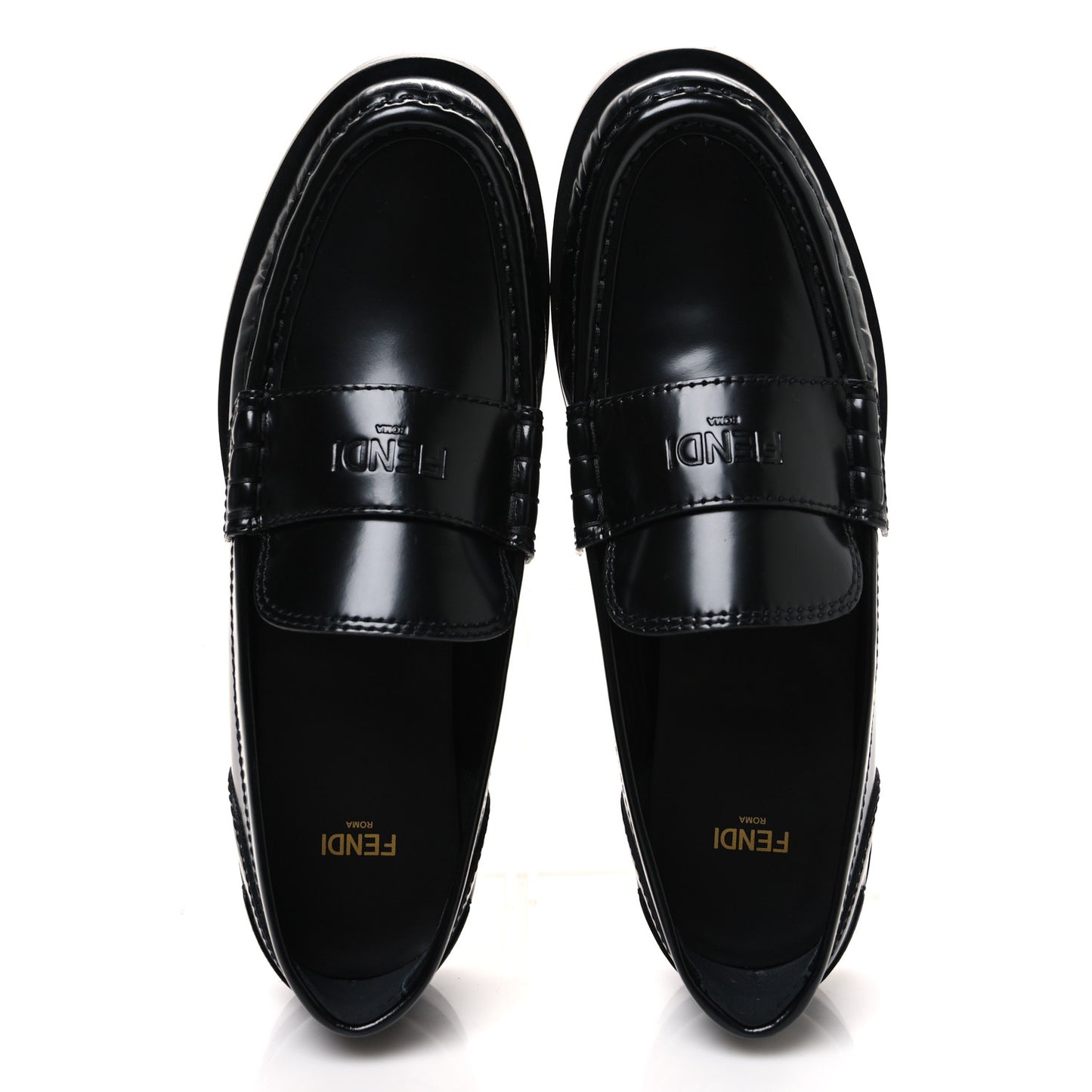 Vitello Logo Loafers 39 Black