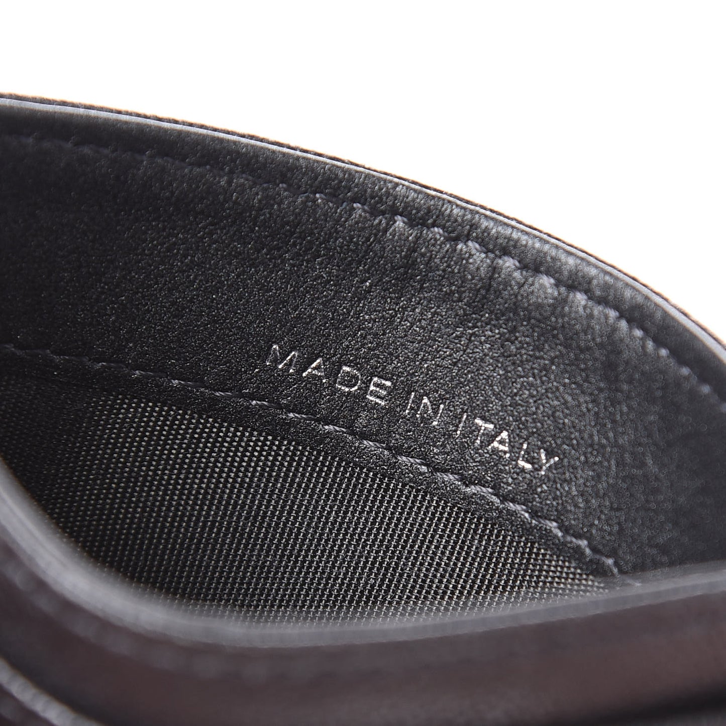 Goatskin Camellia Embossed Card Holder Grey