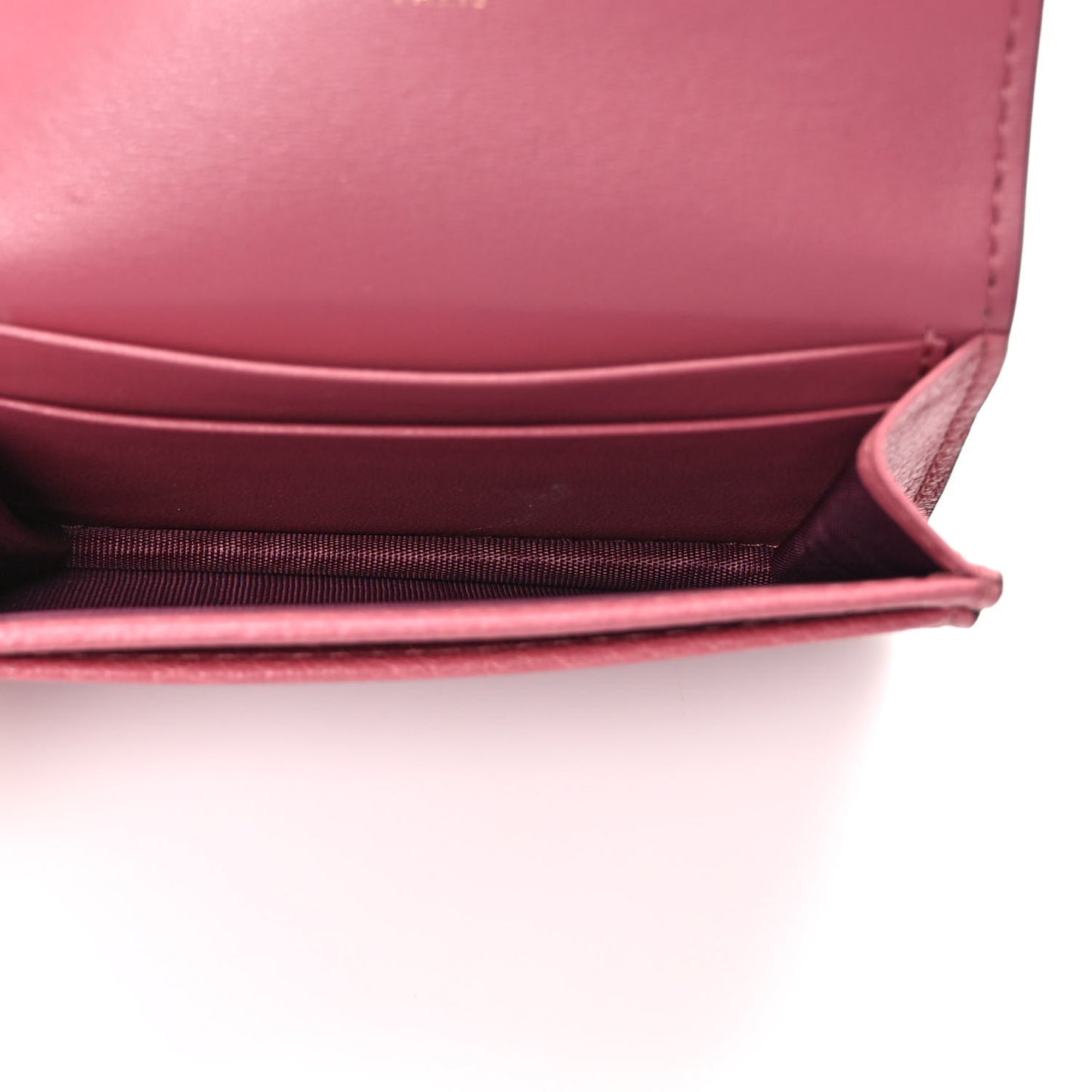 Goatskin Saddle Card Holder Pink