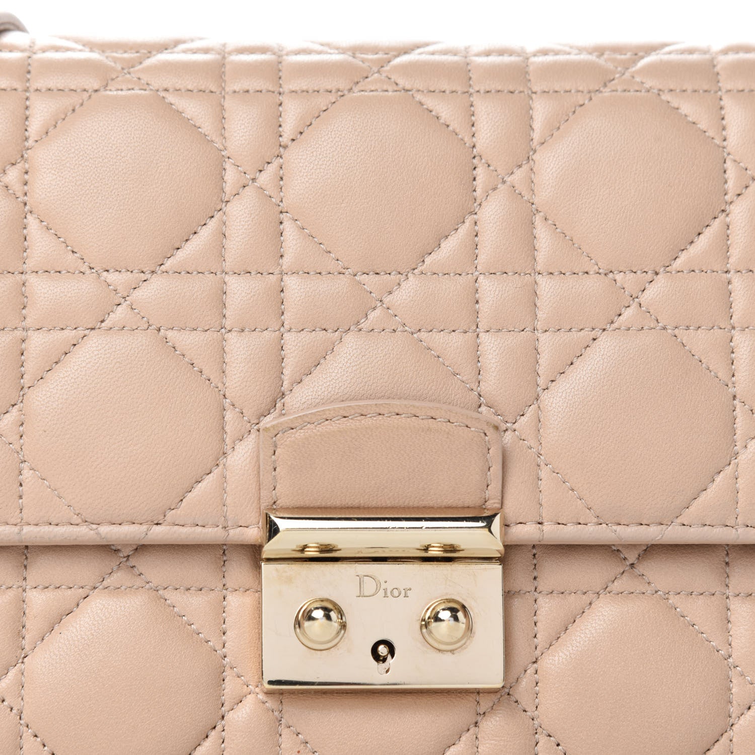 Christian Dior Lambskin Cannage Miss Dior Promenade Pouch Beige 13 of 13