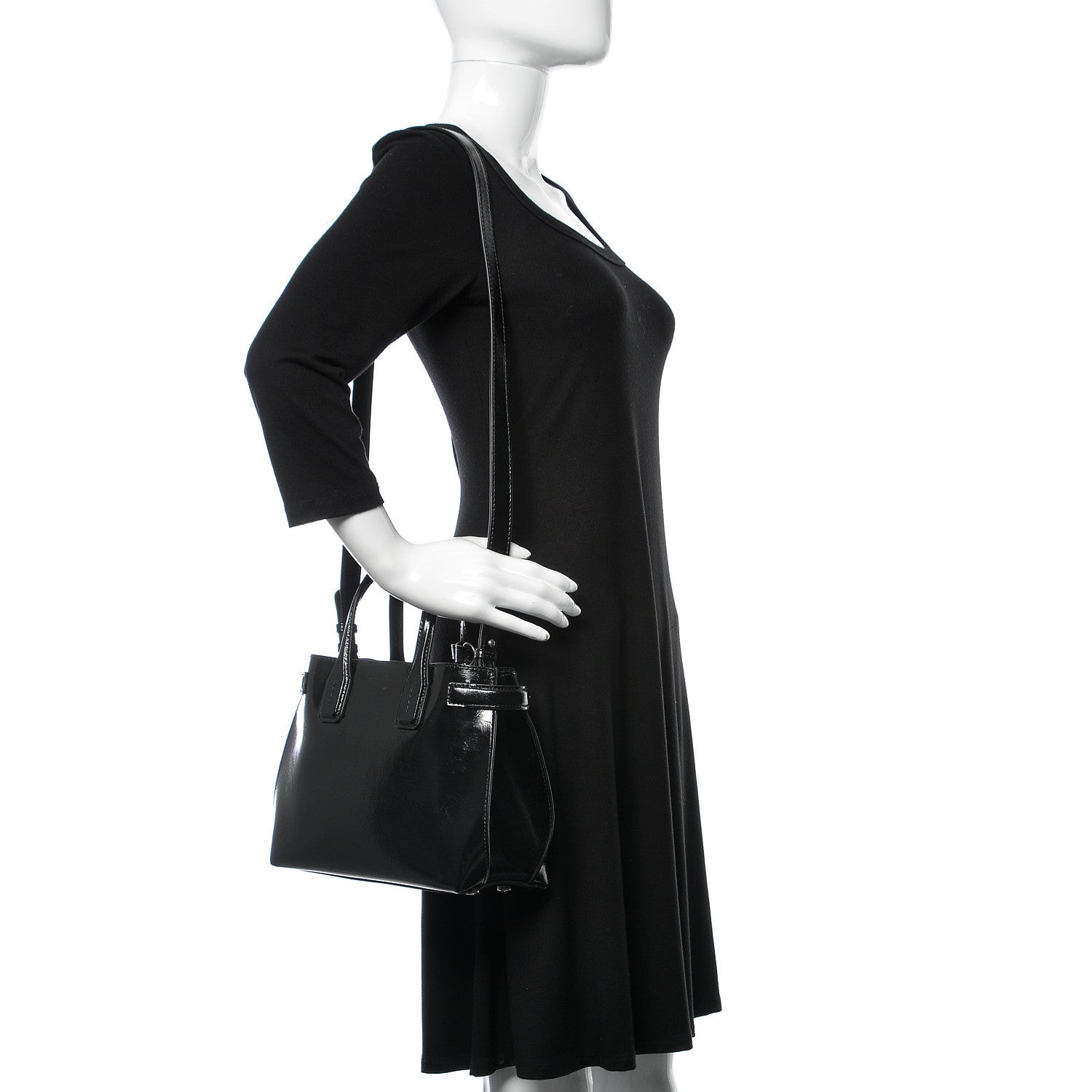 Burberry Soft Calfskin Small Banner Tote Black 2 of 11