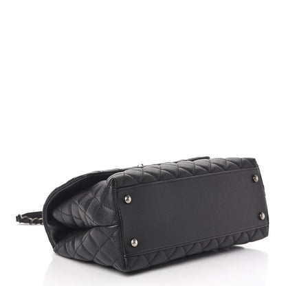 Chanel Caviar Quilted Small Coco Handle Flap Black 4 of 9