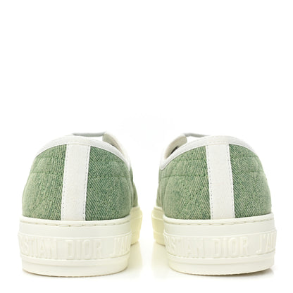 Christian Dior Canvas Cannage Walk 'N' Dior Low Top Sneakers 37.5 Pale Green 4 of 11