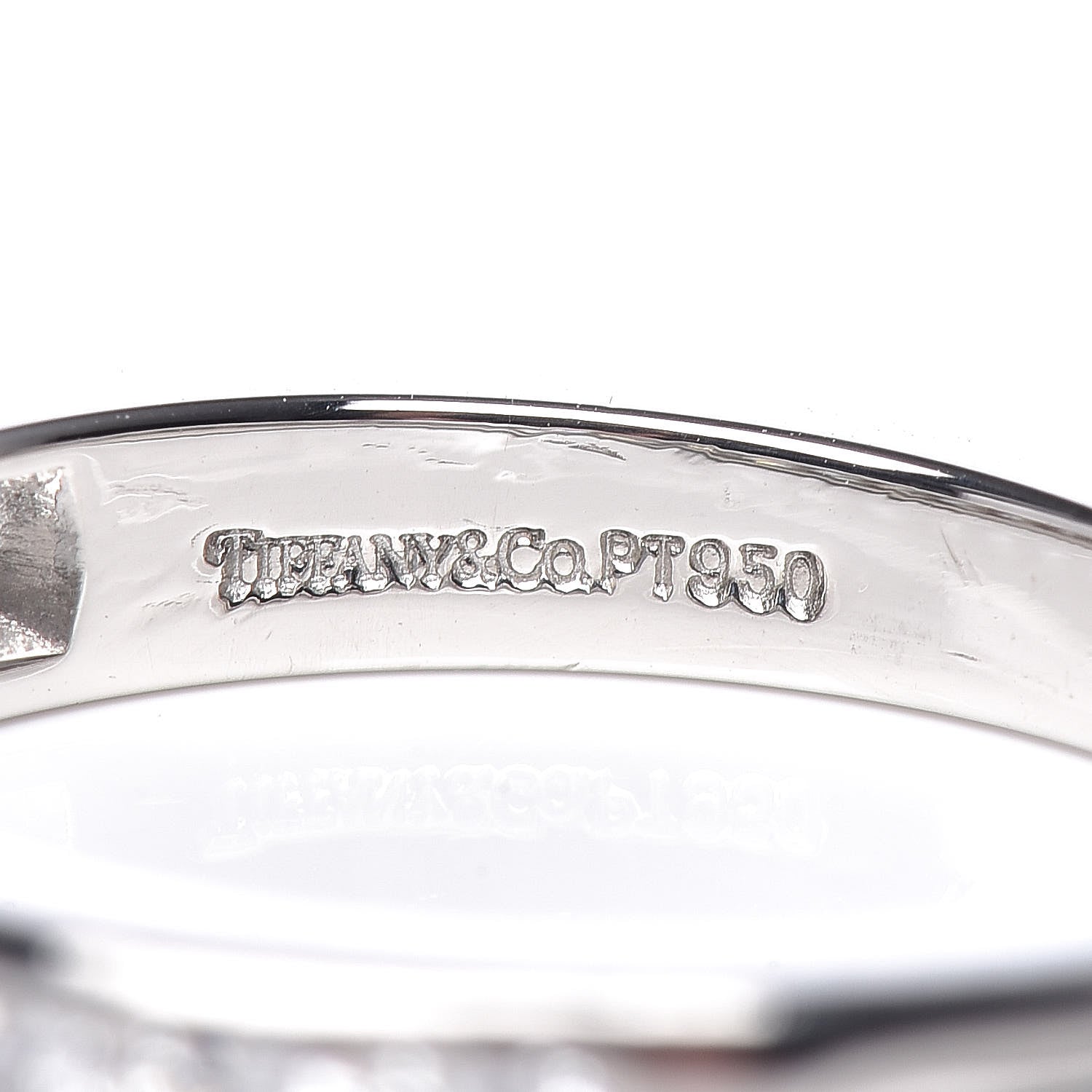 Tiffany Platinum Diamond 3mm Half Circle Wedding Band Ring 50 5.5 6 of 6