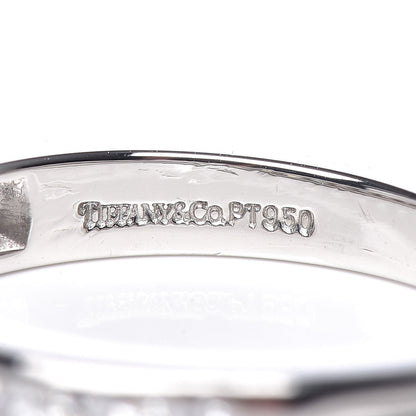 Tiffany Platinum Diamond 3mm Half Circle Wedding Band Ring 50 5.5 6 of 6