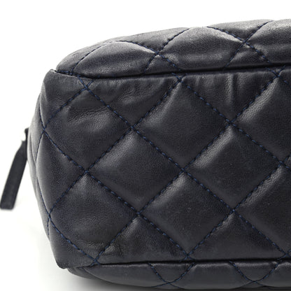 Chanel Lambskin Quilted Medium Camera Case Dark Navy Blue 5 of 8