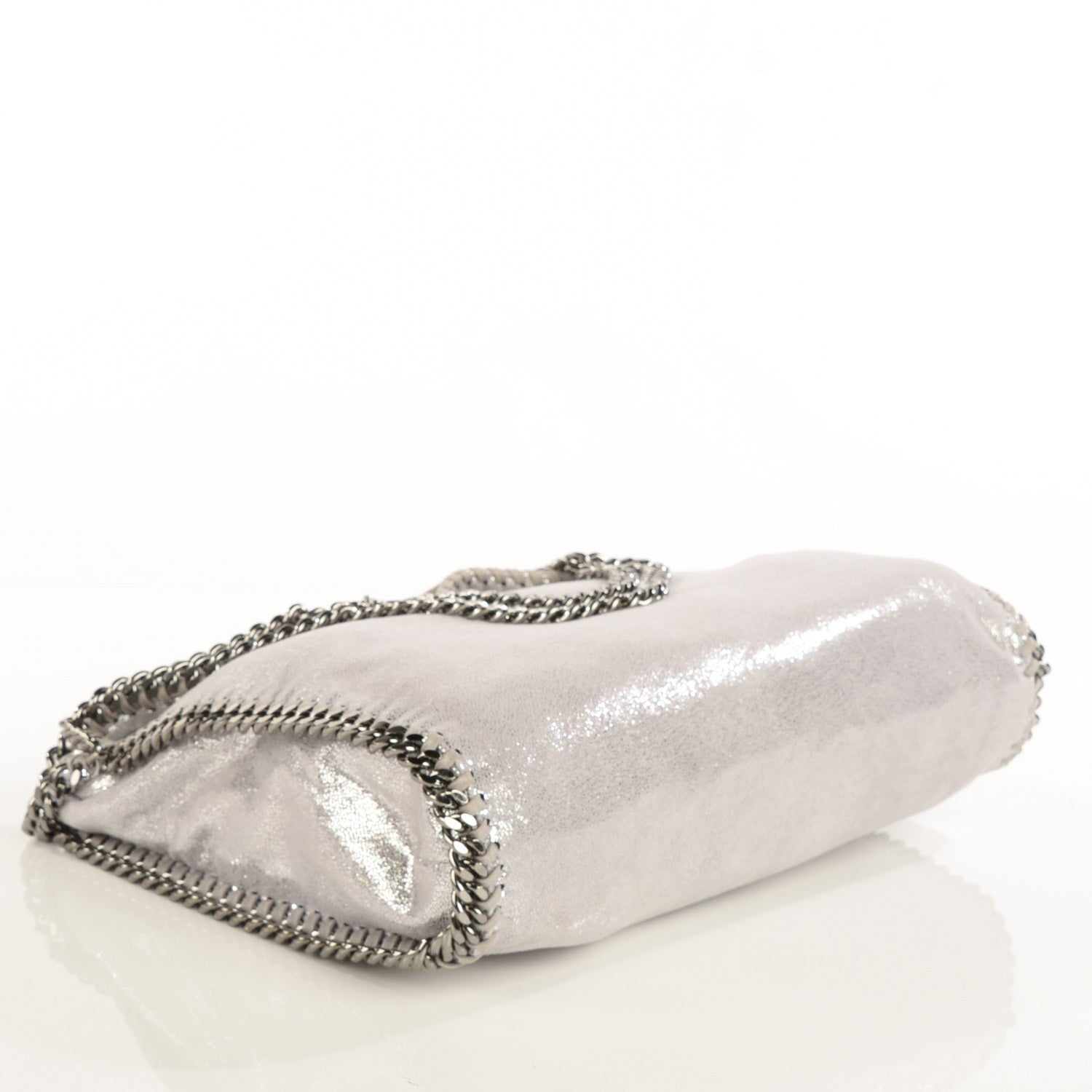 Stella McCartney Shaggy Deer Falabella Fold Over Tote Silver 4 of 9