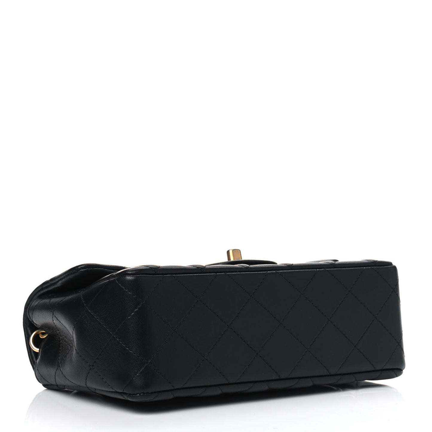 Lambskin Quilted Egyptian Amulet Mini Rectangular Flap Black