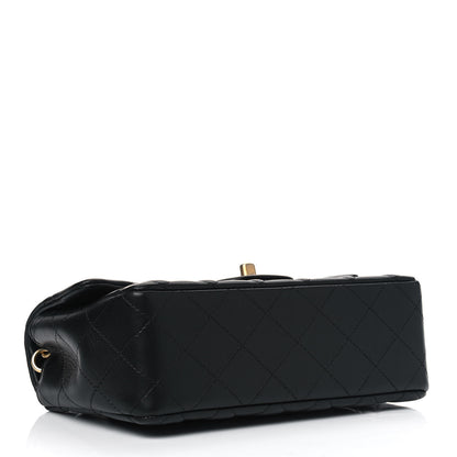 Chanel Lambskin Quilted Egyptian Amulet Mini Rectangular Flap Black 3 of 4