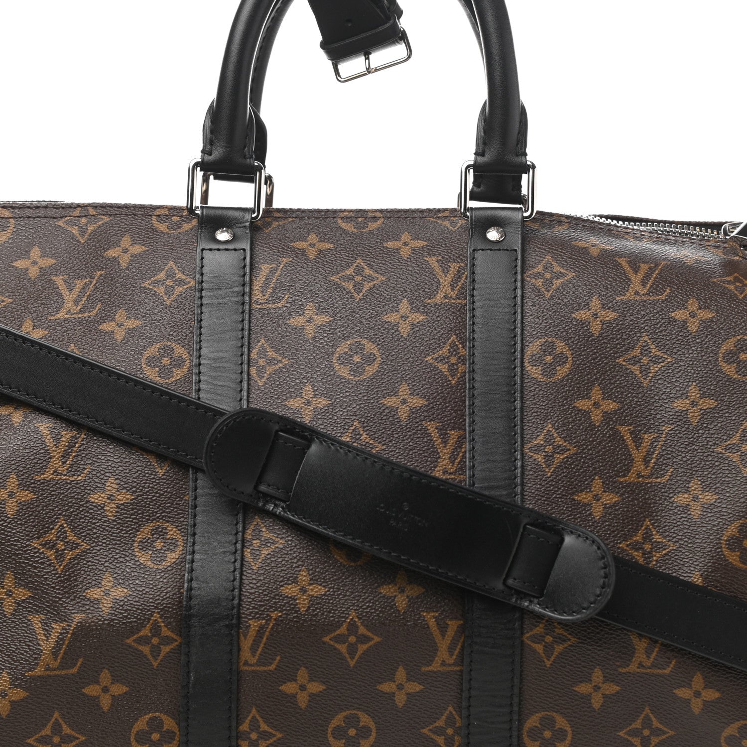 Louis Vuitton Monogram Macassar Keepall Bandouliere 45 10 of 10
