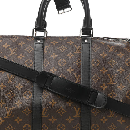 Louis Vuitton Monogram Macassar Keepall Bandouliere 45 10 of 10
