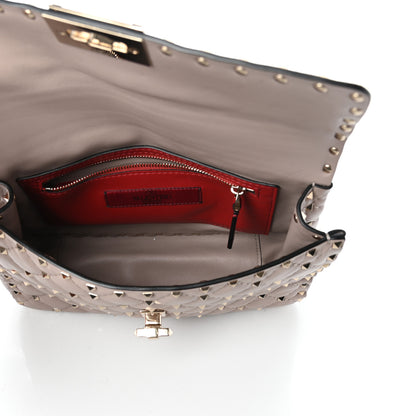 Valentino Garavani Lambskin Medium Rockstud Spike Shoulder Bag Poudre 5 of 10