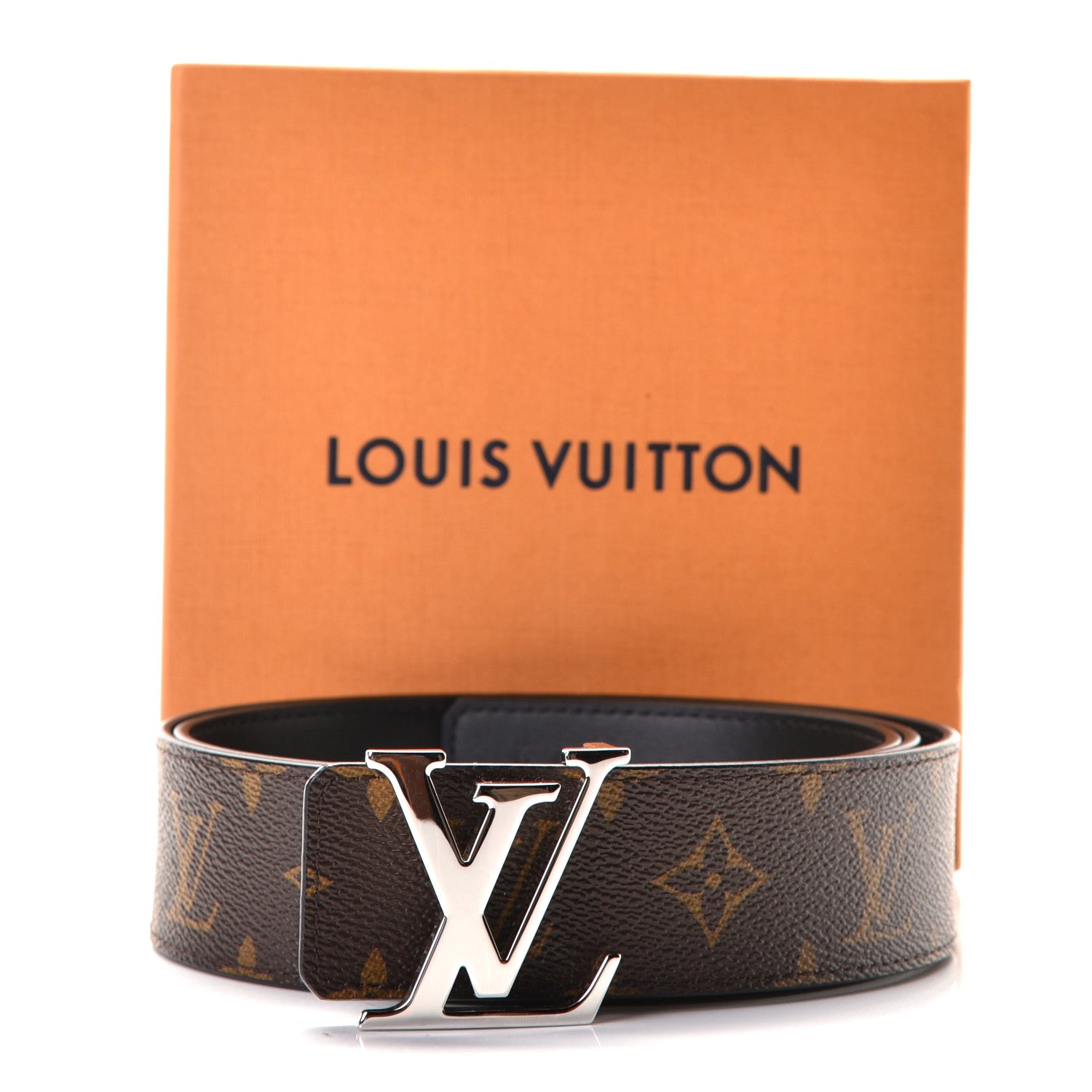 Louis Vuitton Monogram Calfskin 40mm LV Initiales Reversible Belt 100 40 Black 4 of 4