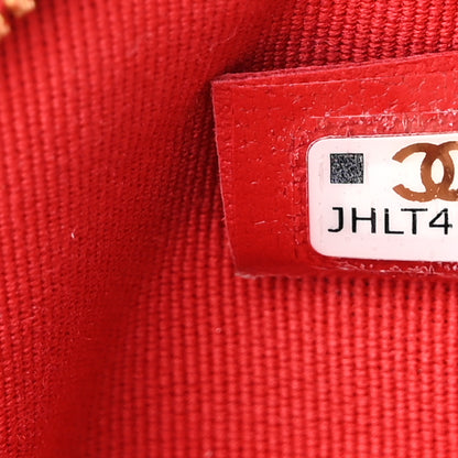 Chanel Canvas Calfskin Tennis Racket Clutch With Chain Red White 8 of 11