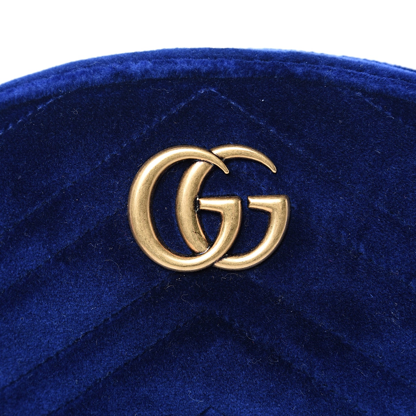 Velvet Matelasse GG Marmont Belt Bag 85 34 Cobalt Blue
