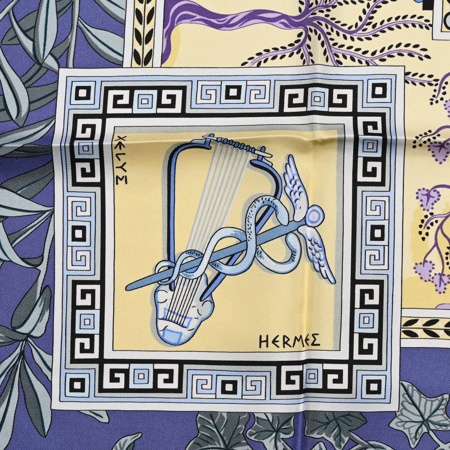 Hermes Silk Greek God and Goddess Mythology Scarf 90 2 of 4