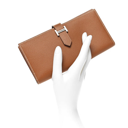 Hermes Epsom Bearn Gusset Wallet Gold 2 of 12