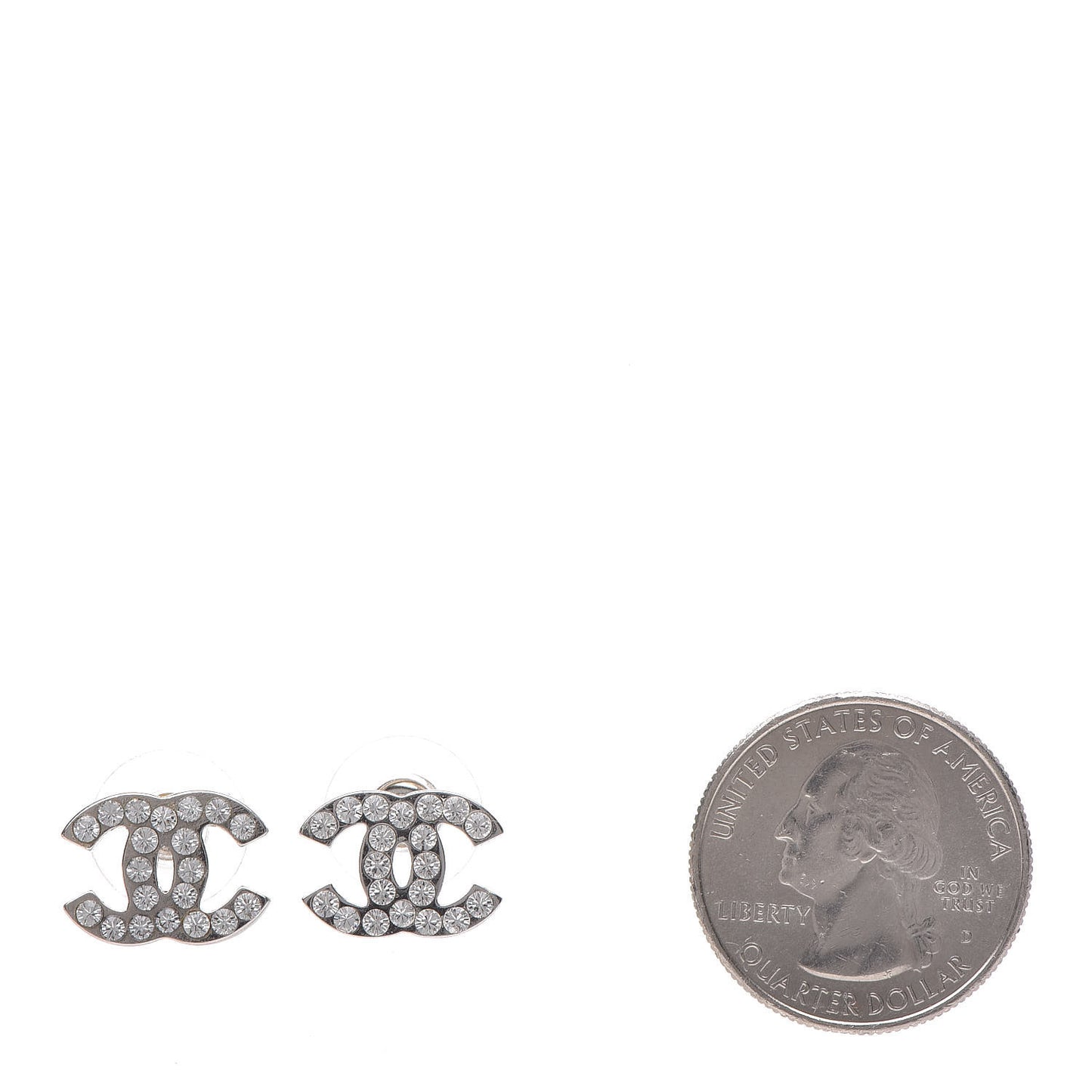 Crystal Timeless CC Earrings Silver