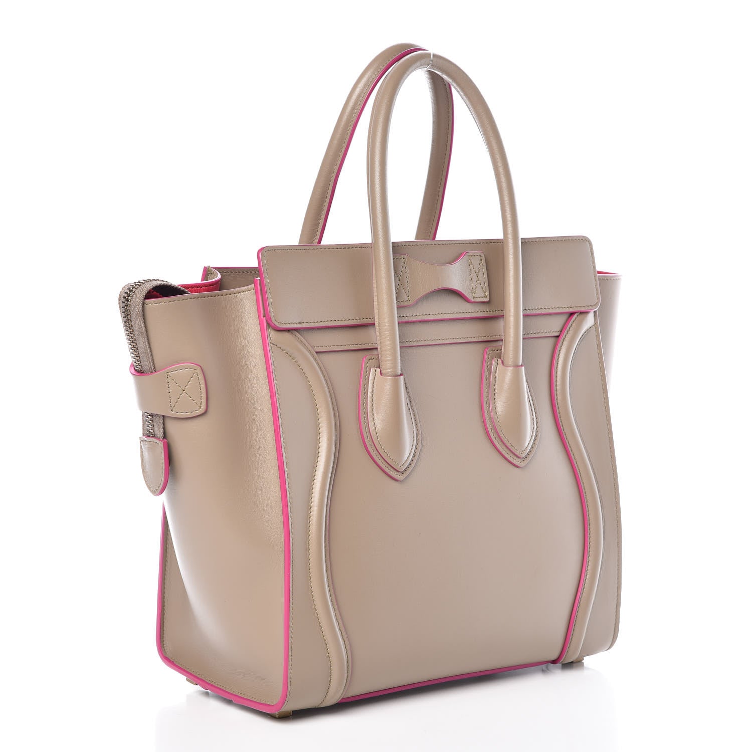 Celine Palmelato Calfskin Micro Luggage Beige 3 of 8