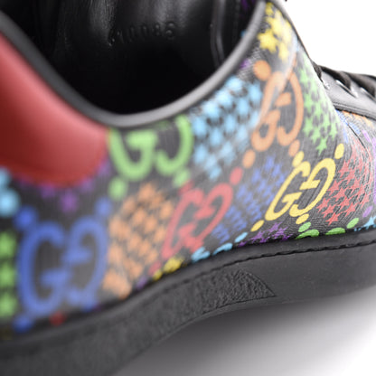 Gucci GG Supreme Monogram Psychedelic Mens Ace Sneakers 9 Black Multicolor 7 of 10