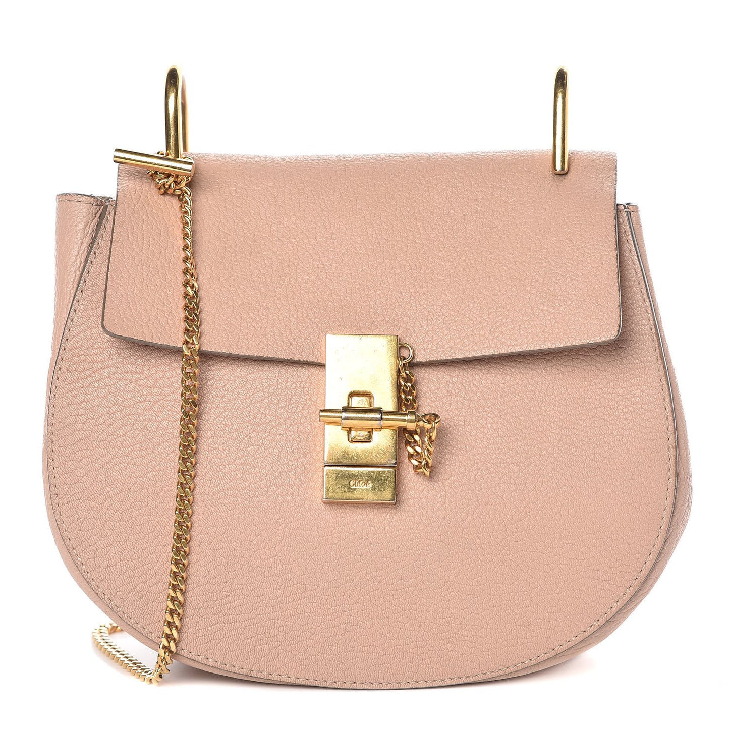Grained Goatskin Drew Shoulder Bag Biscotti Beige