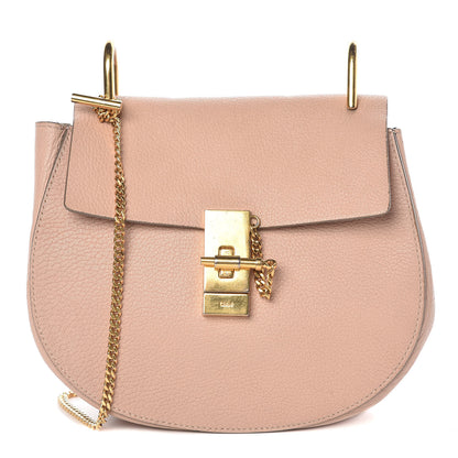Chloe Grained Goatskin Drew Shoulder Bag Biscotti Beige 1 of 13