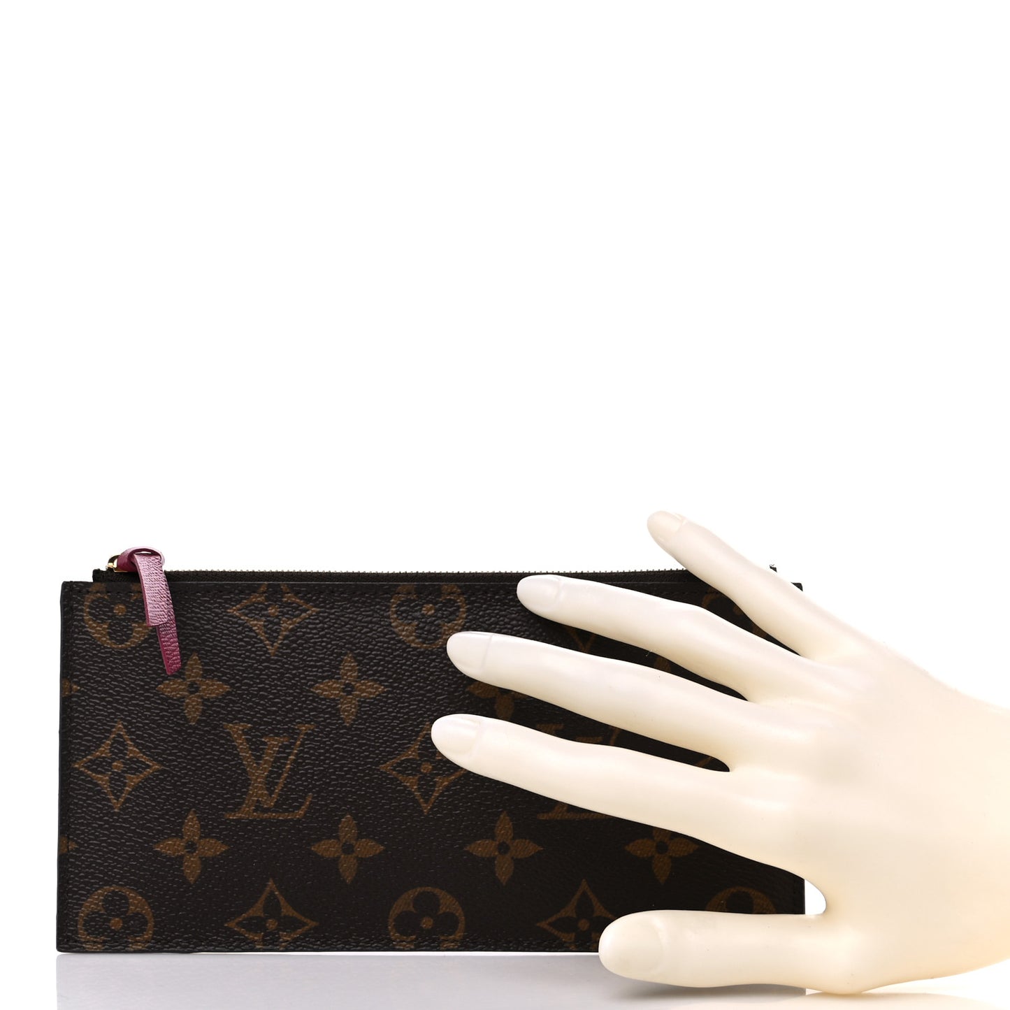 Monogram Felicie Chain Wallet Zippered Insert Fuchsia
