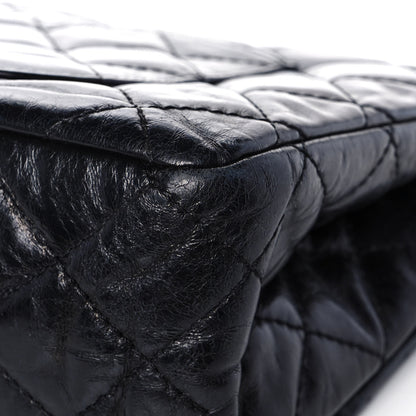 Chanel Glazed Aged Calfskin Quilted 2.55 Reissue 227 Flap Dark Navy 10 of 18