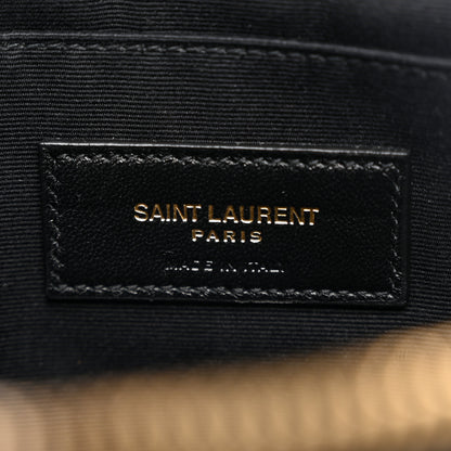 Saint Laurent Calfskin Matelasse Chevron Monogram A5 Wristlet Black 6 of 8