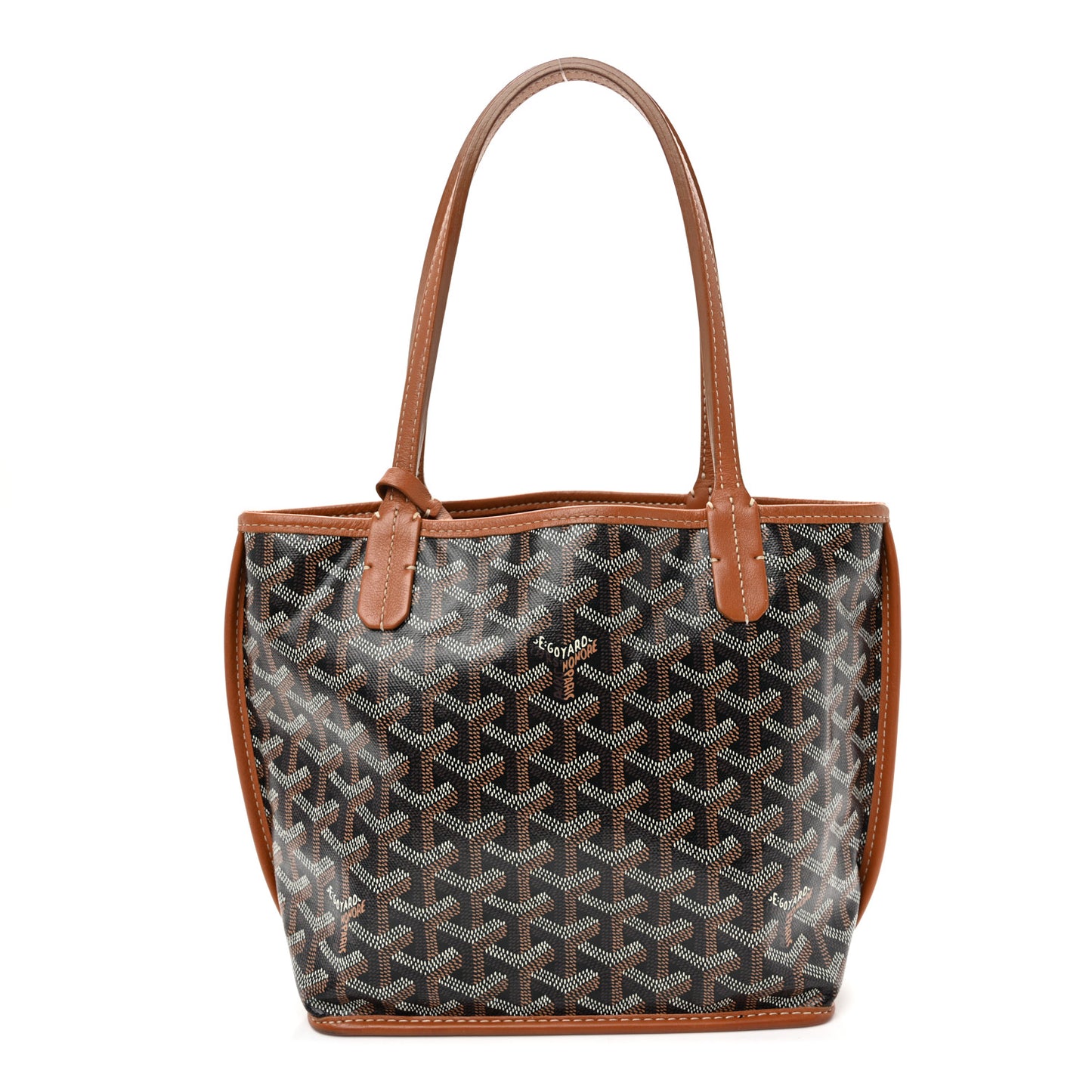 Goyardine Reversible Mini Anjou Black Gold