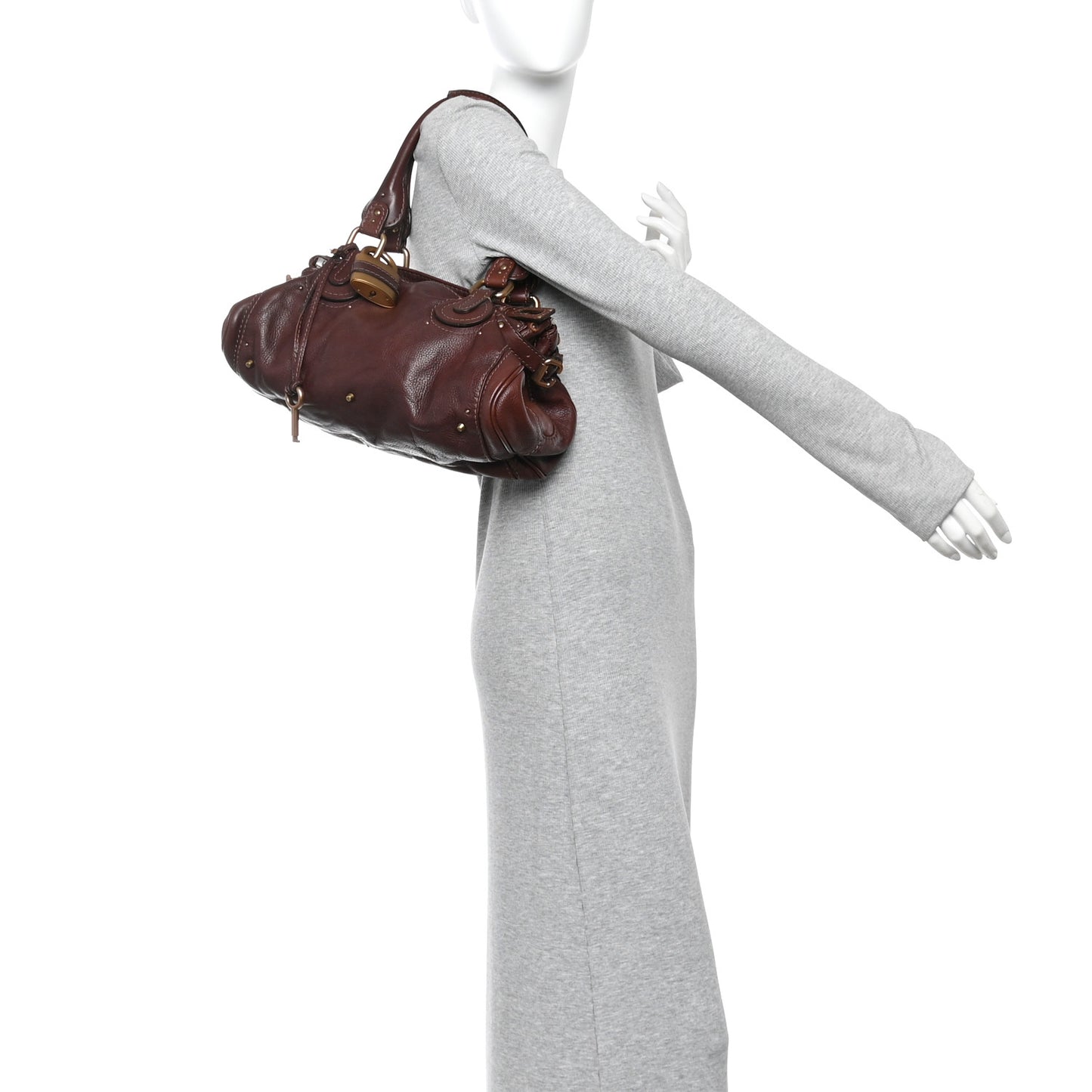 Calfskin Medium Paddington Satchel Chocolate
