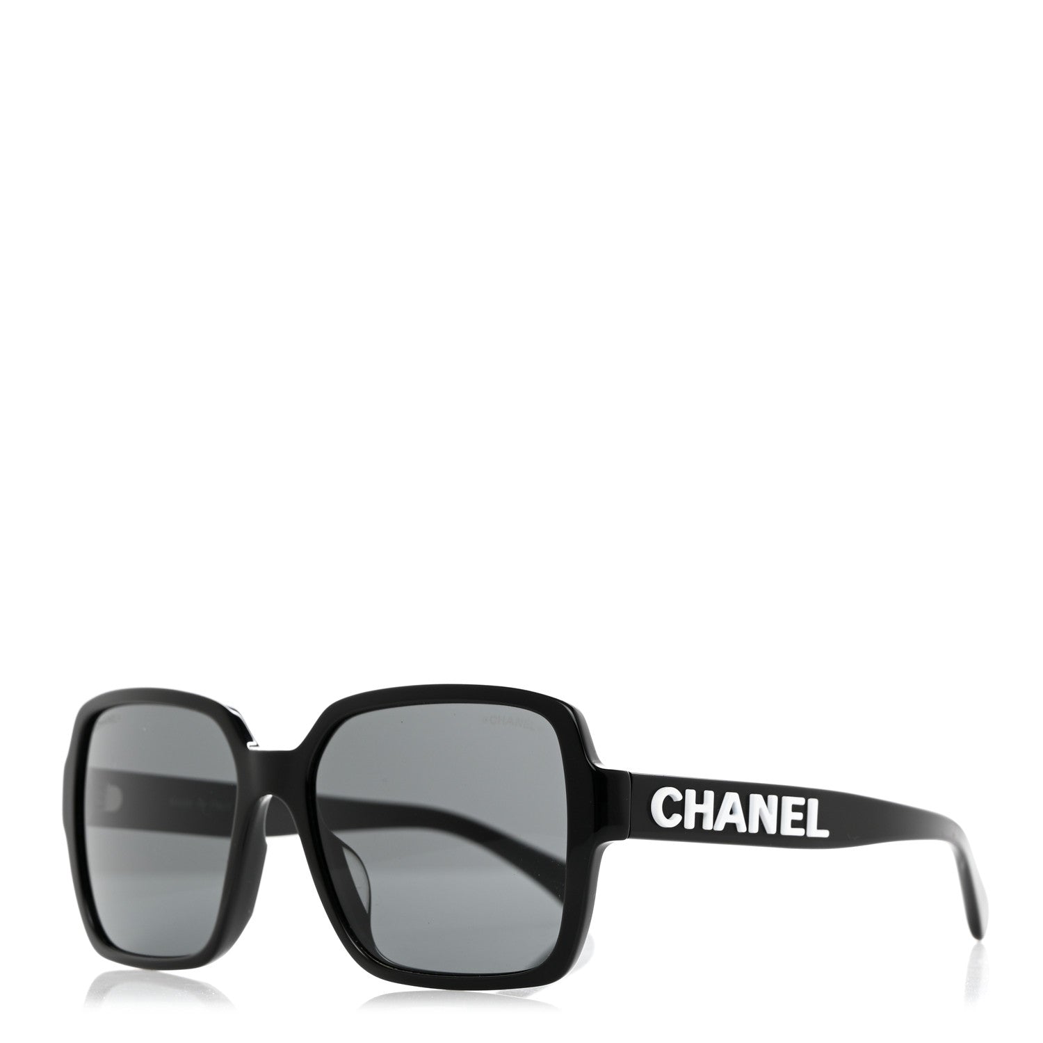 Chanel Acetate Polarized Square Sunglasses 5408-A Black 1 of 10