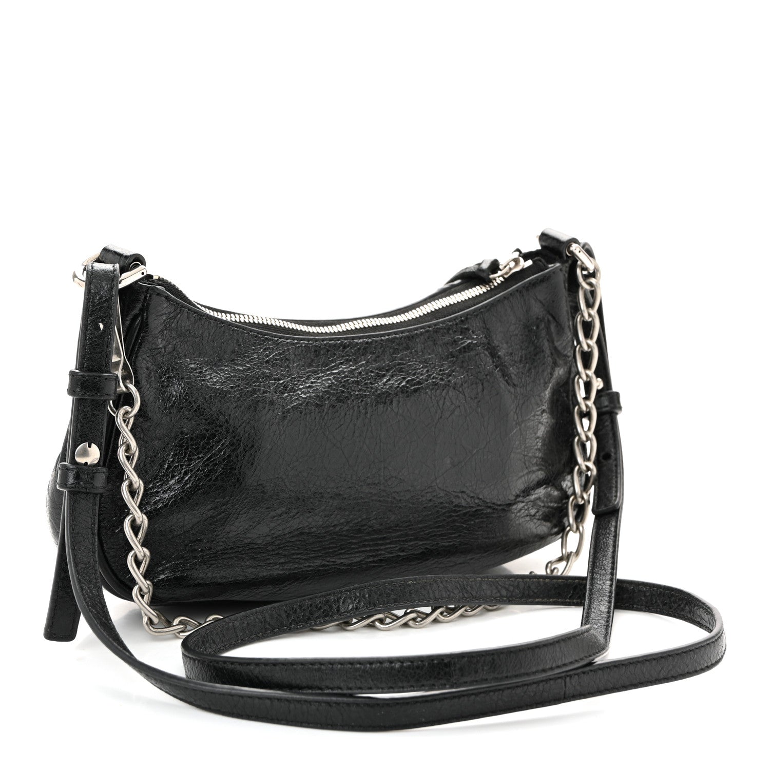 Balenciaga Agneau Arena Le Cagole Mini Purse With Chain Black 3 of 11