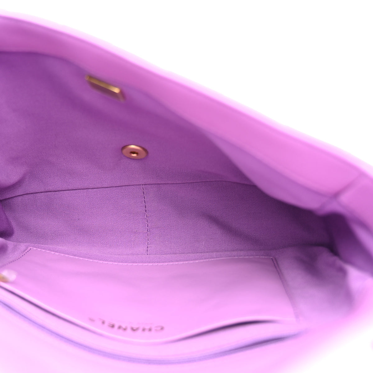 Lambskin Quilted Large CC Funky Town Flap Purple
