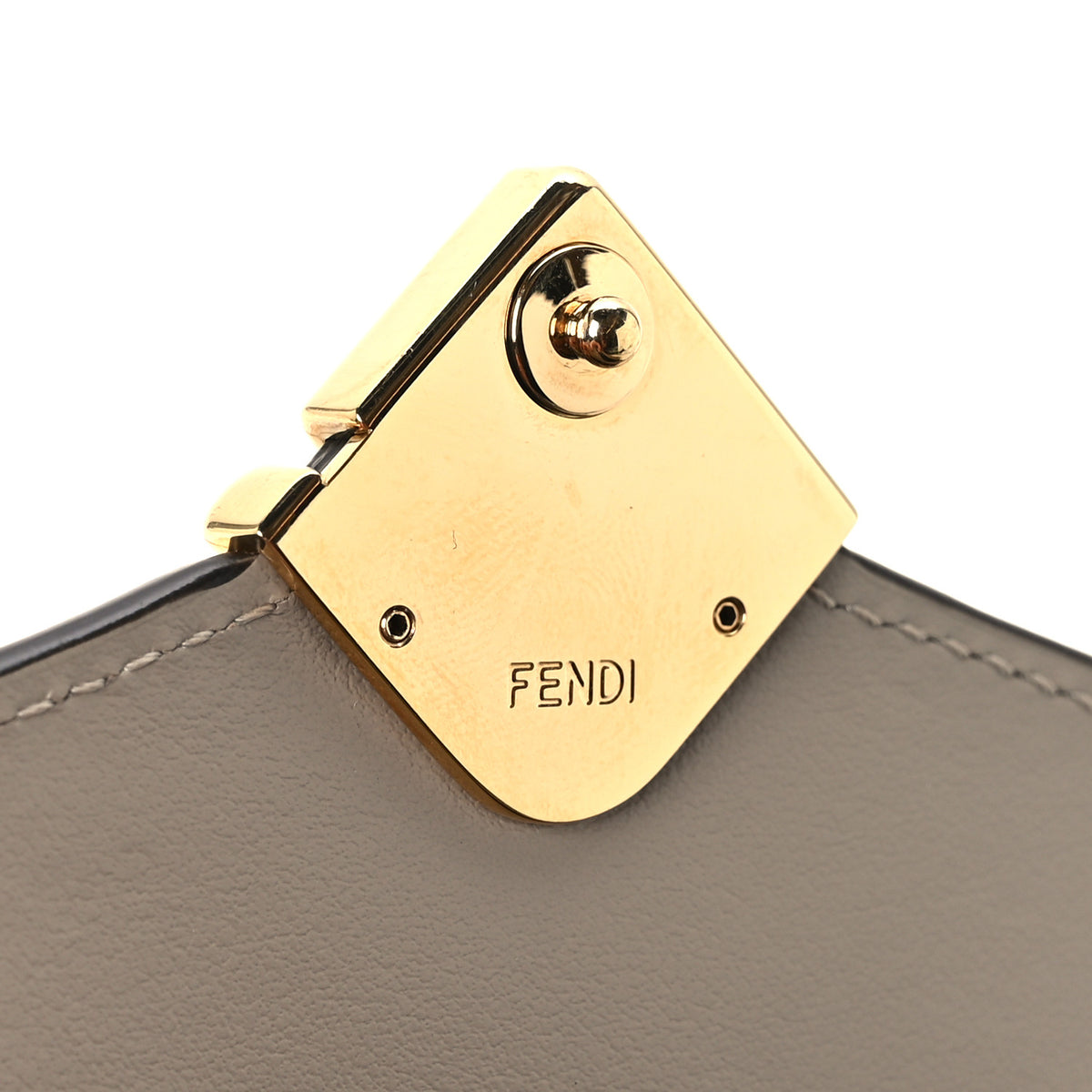 Vitello King Cruise FF Diamonds Continental Envelope Wallet On Chain Tartufo Tortora