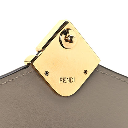Fendi Vitello King Cruise FF Diamonds Continental Envelope Wallet On Chain Tartufo Tortora 8 of 12