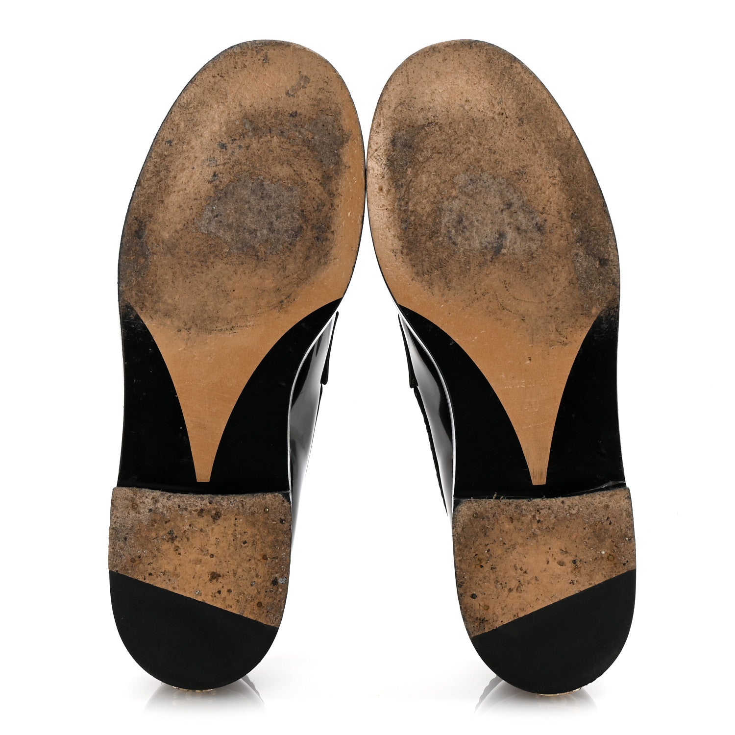 Chanel Shiny Calfskin Logo Loafers 40 Black 6 of 9