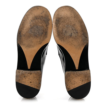 Chanel Shiny Calfskin Logo Loafers 40 Black 6 of 9