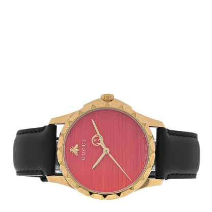 Gucci Stainless Steel Calfskin 38mm G-Timeless Quartz Watch Coral 2 of 4