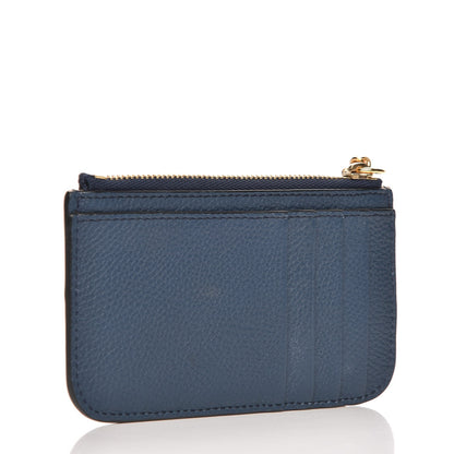 Chloe Grained Calfskin Drew Card Holder Denim Blue 3 of 7